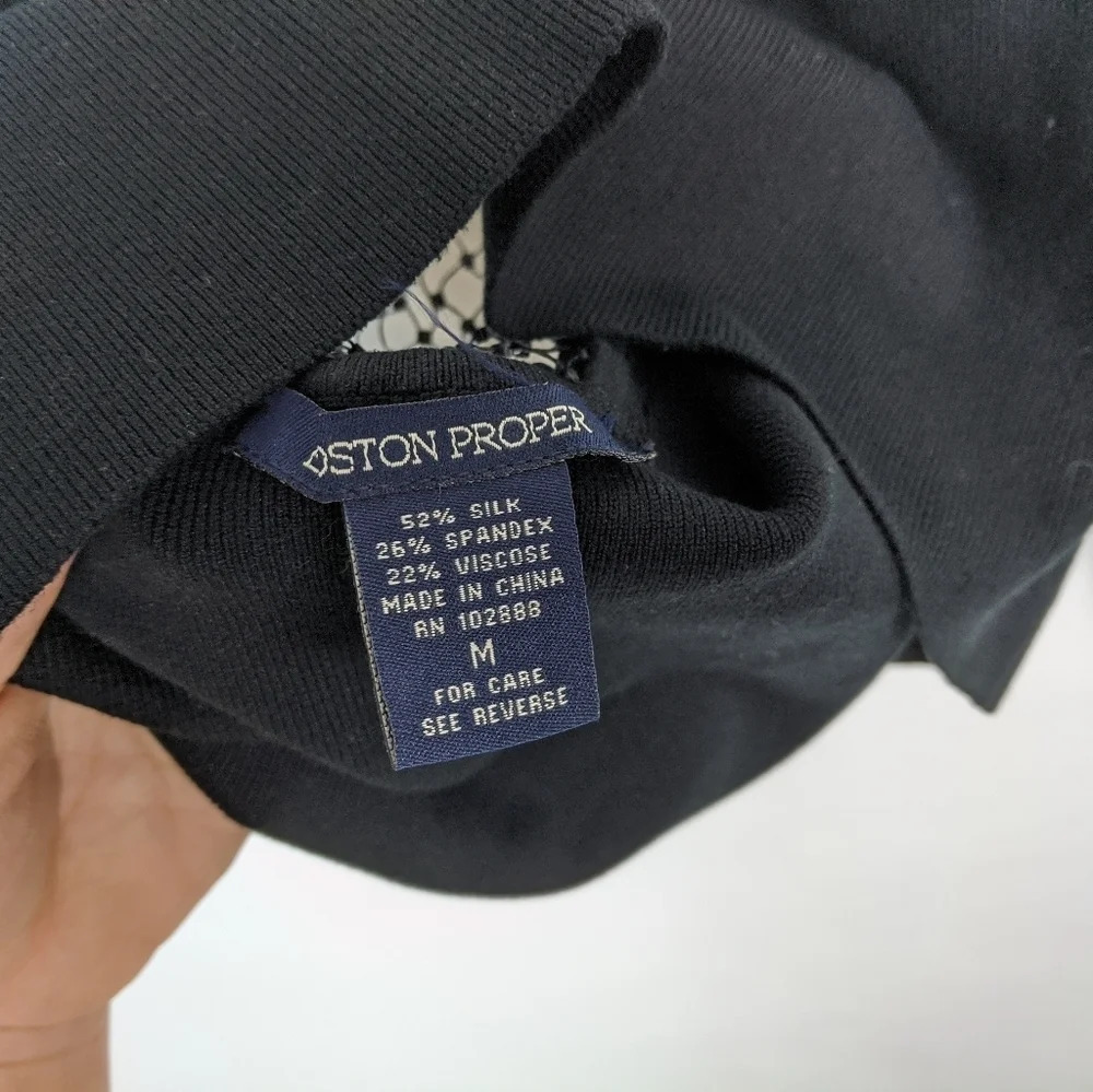 Boston Proper Silk Sequence Open Back Sweater - image 5